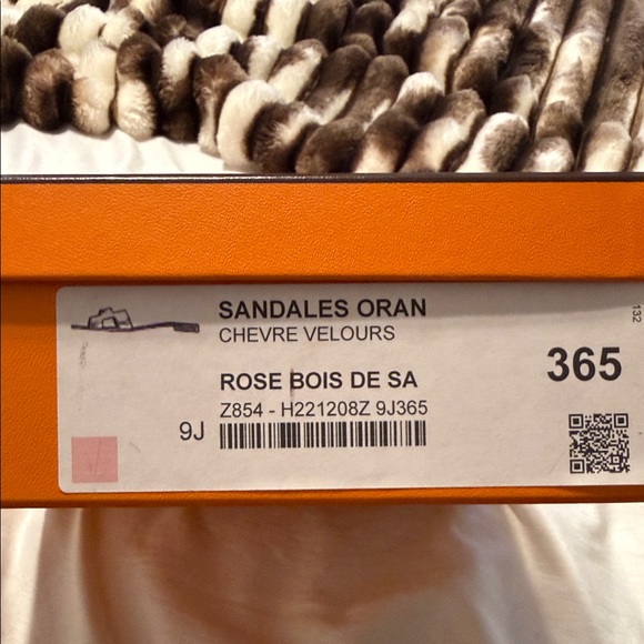 Hermes Rose Chevre Velours Oran Slide Sandals - Picture 3 of 4